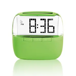 Modern & Contemporary Digital Alarm Tabletop Clock in Green