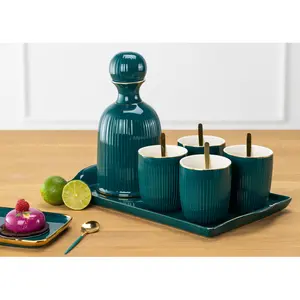 Breesha 6 Piece Coffee Set Green