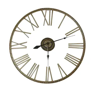 Charles Bentley Extra Large 95cm Outdoor Skeleton Wall Clock Bronze