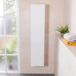 Rinse Bathrooms 1600mm RH Wall Mounted White Gloss Tall Bathroom Furniture Storage Unit