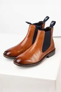 Rydale Men's Leather Chelsea Boots - Richmond - Tan 9