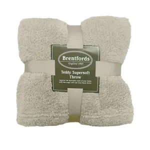 Brentfords Teddy Fleece Blanket Large Throw Over Bed