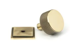 From The Anvil Aged Brass Brompton Cabinet Knob - 32mm (Square)