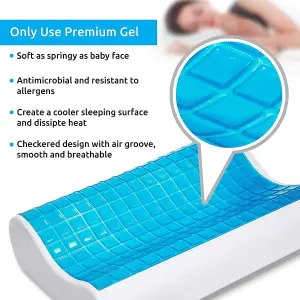 MantraRaj Orthopedic Contour Pillow for Keeps Soothe Neck and Back Pain Gel Cooling Pillow Ergonomic Cervical Pillows for Sleeping