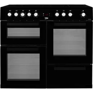 Beko KDVC100K Freestanding Electric Range cooker with Ceramic Hob - Black