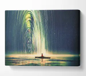 Water Jets Entry Canvas Print Wall Art - Medium 20 x 32 Inches