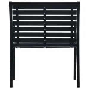 Berkfield Garden Chairs 2 pcs Black Steel and WPC