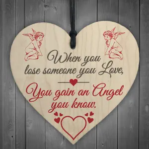 Red Ocean Lose Someone Angel Memorial Bereavement Grave Hanging Plaque Family Gift Sign