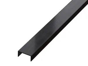 ILCOM decorative profile U 40mm x 2440mm x 0.6mm Black Brushed Stainless Steel