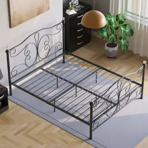 Vida Designs Chicago Black 5ft King Size Metal Bed Frame