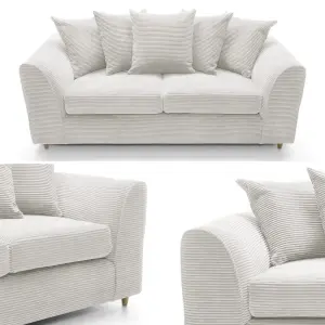 Lennox Cream Sofa Set 3 Seater