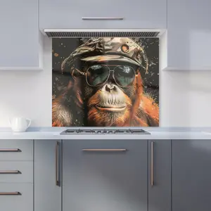 Cool Orangutan Kitchen Splashback