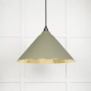 Smooth Brass Hockley Pendant in Tump