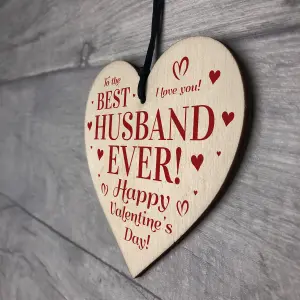 BEST HUSBAND Gift For Valentines Wood Heart Gift For Husband Gift For Men