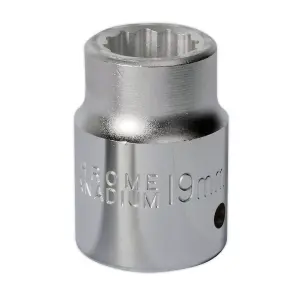 Sealey WallDrive Socket 19mm 3/4" Square Drive Chrome Vanadium Steel S34/19