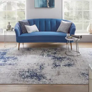 Blue Abstract Modern Easy to Clean Abstract Rug For Dining Room Bedroom And LivingRoom-120cm X 170cm