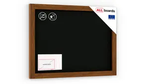 ALLboards Black chalkboard 70x50 cm wooden frame