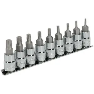 9 PACK TRX-P Vehicle Bit Set - 3/8" Square Drive Socket x 50mm Long - S2 STEEL