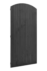 Sturdy Grey Arch Top Wooden Garden Gate in Pine, Ideal for Patios & Outdoors 90cm W x 180cm H