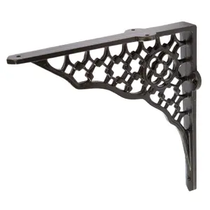 Hammer & Tongs - Honeycomb Iron Shelf Bracket - D205mm - Black