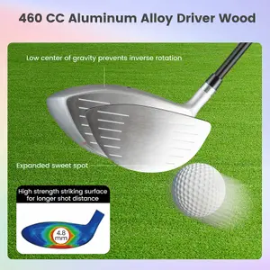 Costway Womens 9 PCS Complete Golf Club Set Includes 460cc Alloy Driver Right Handed