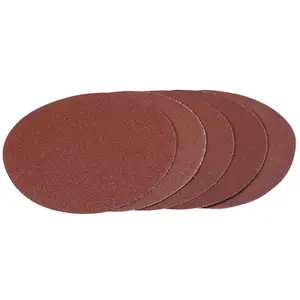 Draper Hook and Loop Aluminium Oxide Sanding Discs, 180mm, Assorted Grit (Pack of 5) 93428