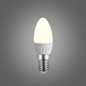 ValueLights Pack of 6 Thermal Plastic 4w High Power LED SES E14 40w Replacement Frosted Opal Candle Bulbs - 3000K Warm White