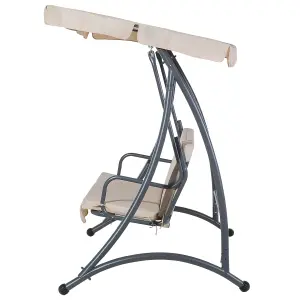 Patio Swing TEMPLE Metal Sand Beige