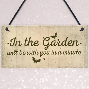 Red Ocean In The Garden Novelty Hanging Door Plaque Summer House Sign Garden Shed Friendship Gifts