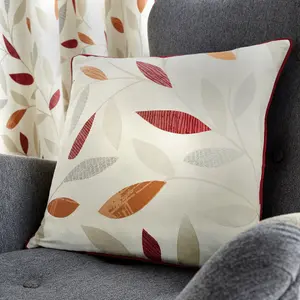 Beechwood Classic Leaf Trail Print 100% Cotton Filled Cushion