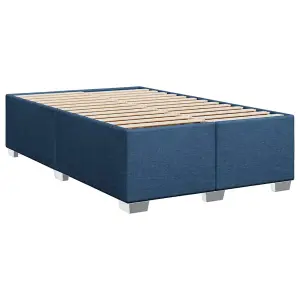 Berkfield Box Spring Bed with Mattress Blue 90x200 cm Fabric