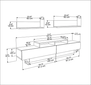 Decorotika Lusi TV Stand TV Unit for TVs up to 80 inch