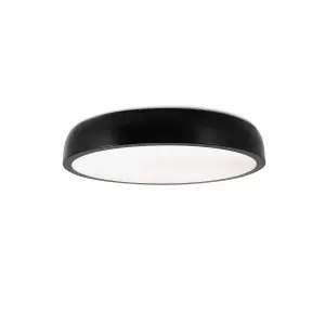 Luminosa Cocotte LED Flush Ceiling Light Black 30W 3000K