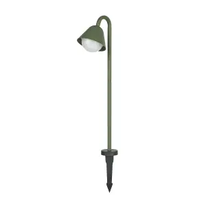 GoodHome Denar Matt Green LED Outdoor Stake light (D)120mm