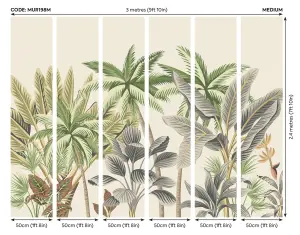 Origin Murals Tropical Palm Trees Natural Matt Smooth Paste the Wall 300cm wide x 240cm high