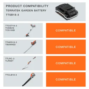 Terratek 18/20V Li-Ion Battery for the Garden Range Tools