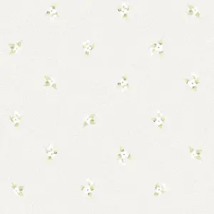 Galerie Abby Rose 4 Green Light Grey Laurel Spot Smooth Wallpaper