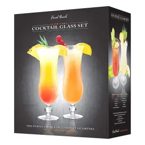 Original Products Final Touch Hurricane Cocktail Glasses Set of 2 Clear