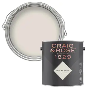 Craig & Rose 1829 Chalky White Chalky Emulsion paint, 2.5L