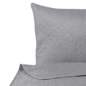 Bedspread with Cushions ALAMUT 140 x 210 cm Grey