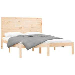 Berkfield Bed Frame Solid Wood 150x200 cm 5FT King Size