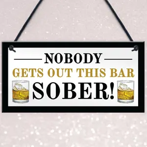 Novelty Home Bar Sign Funny Garden Pub Plaque Gift Man Cave Sign