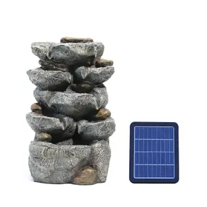 Waterfall Solar Powered Outdoor LED Resin Fountain Water Feature