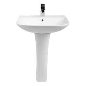 17 Stories Mansura 56mm L x 45mm W White Ceramic U-Shaped Sink with Overflow