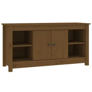 Berkfield TV Cabinet Honey Brown 103x36,5x52 cm Solid Wood Pine