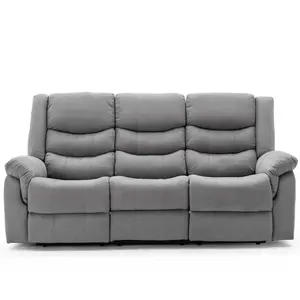 Seattle Electric Fabric Recliner 3 Seater Sofa