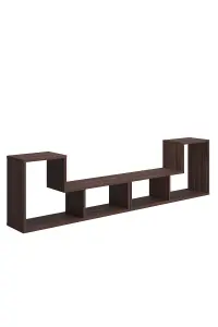 Legon TV Stand and Bookshelf with Free Combination, 190 x 55 x 40 cm TV Unit Table for TVs up to 60 inch, Walnut