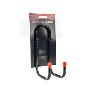 Viktor Hardware Black Steel Double Hook 1Pack 100MM