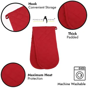 Penguin Home 3 Piece Oven Glove & Tea Towel Set