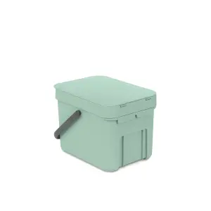 Brabantia Sort & Go Standard Jade green Plastic Bin - 6L Freestanding